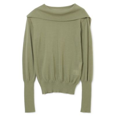 AKIRANAKA(アキラナカ)のEmma wrap collar knit PO通販 eclat premium