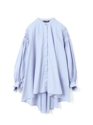 ミズイロインドmizuiroind★ピンタックパフスリーブシャツ mizuiro ind（ミズイロインド） ピンタック パフスリーブ シャツ