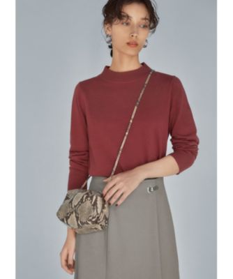 loin. ウール100% ハイゲージ Vネック ニット 赤みブラウン 井川遥 loin. ウール100% ハイゲージ Vネック ニット 赤みブラウン 井川