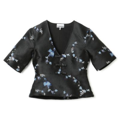 GANNI(ガニー)の3D Jacquard V－neck Blouse通販 | mirabella