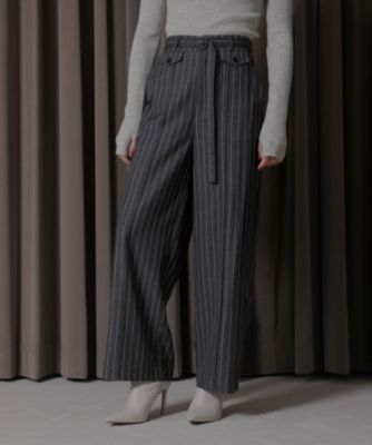 MIELI INVARIANT(ミエリ インヴァリアント)のPinstripe Belt Slacks