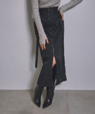 MIELI INVARIANT(ミエリ インヴァリアント)のBeltest Nylon Zip Skirt