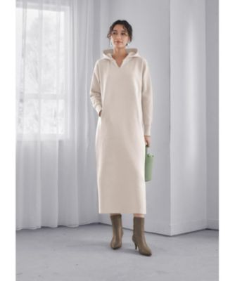 LAVEANGE】カレッジロゴ バックスリット ニットワンピース _