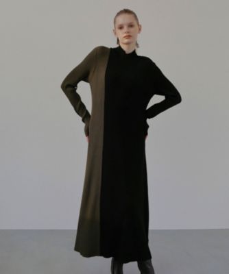 ＜集英社＞ MIELI INVARIANT(ミエリ インヴァリアント)/Bicolor Lean Knit Dress画像