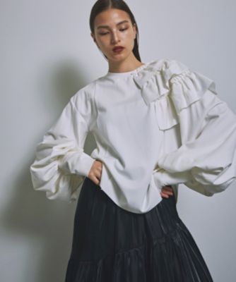 mieli invaliant❥❥ Asymmetry Ruffle Tops