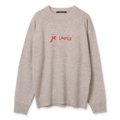 Munich(ミューニック)のwool 'je vois' embroidery knit c／n p／o通販