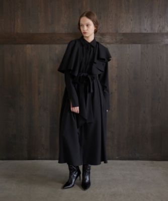 MIELI INVARIANT(ミエリ インヴァリアント)のCape Layer Shirt Dress