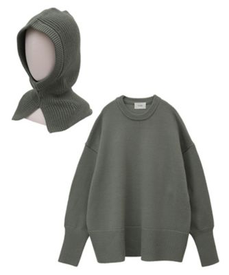 CLANE WIDE KNIT TOPS BALACLAVA SET