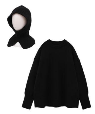 CLANE WIDE KNIT TOPS BALACLAVA SET