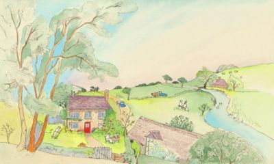 山本容子作(ヤマモトヨウコ サク)の『country life』銅版画 手彩色通販