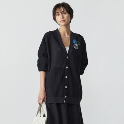 MADISONBLUE メッシュビッグニットカーディガン