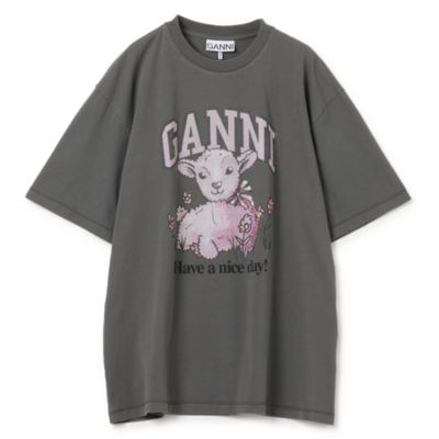 ＜集英社＞ GANNI(ガニー)/Future Heavy Jersey Lamb Short Sleeve T−shirt