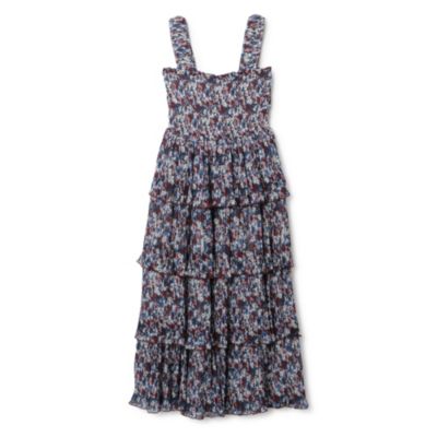 GANNI(ガニー)のPleated Georgette Flounce Smock Midi Dress GANNI(ガニー)のPleated Georgette Flounce Smock Midi Dress
