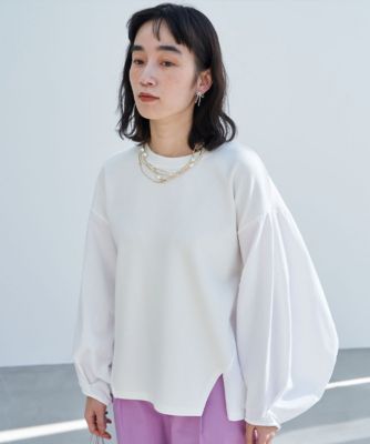 集英社HAPPY PLUS STOREmarjour（マージュール）/OTONA SWITCHING BALLOON SLEEVE TEE