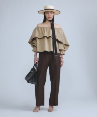 Chaos(カオス)のリネンヘリンボンストレートパンツ通販 | mirabella