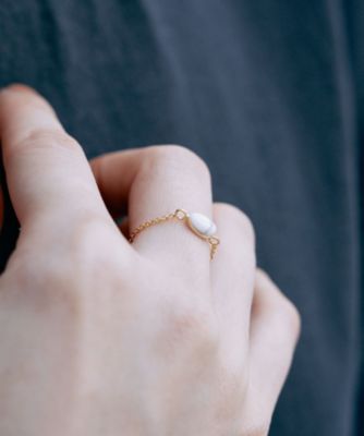 集英社HAPPY PLUS STOREmarjour（マージュール）/［NICKEL FREE］GEMSTONE CHAIN RING