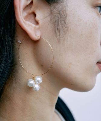 集英社HAPPY PLUS STOREmarjour（マージュール）/［NICKEL FREE］PEARL HOOP  PIERCE