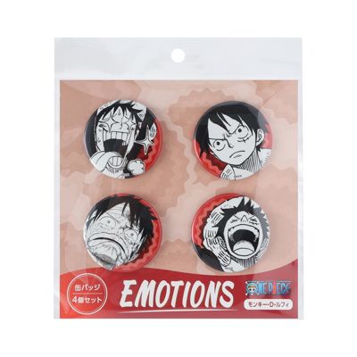 ONE PIECE 『ONE PIECE』缶バッジ4個セット EMOTIONS モンキー･D･ルフィ BD1