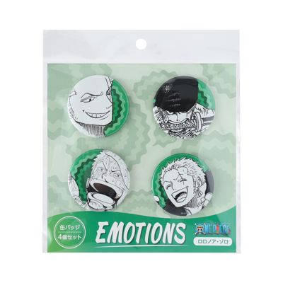 ONE PIECE / 『ONE PIECE』缶バッジ4個セット EMOTIONS ロロノア･ゾロ BD1