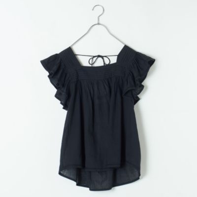 normment(ノーメント)の【洗える】COTTON SLEEVE TUCK FRILL BLOUSE ...