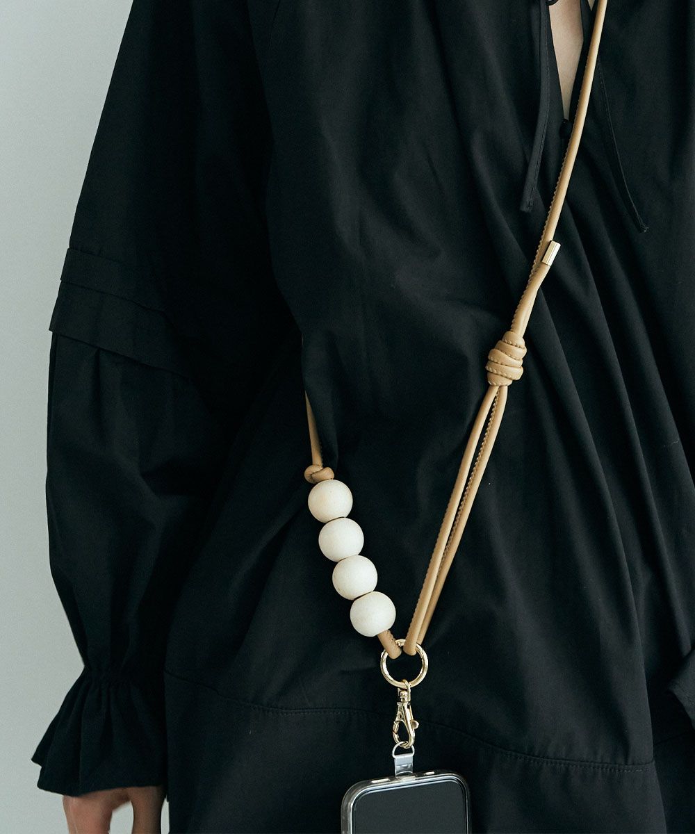 marjour(マージュール)/WOOD BALL SHOULDER STRAP