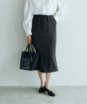 marjour KASURI TWEED NARROW SKIRT