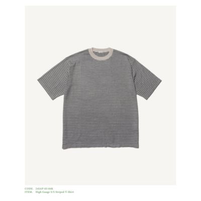 A.PRESSE(ア プレッセ)のHigh Gauge S／S Striped T－Shirt通販 