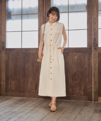 STYLE DELI(スタイルデリ)の【LUXE】ノースリドロストシャツワンピース通販 | 集英社HAPPY PLUS STORE