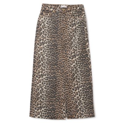 GANNI ガニー 22SS ランダムスリットストライプスカート GANNI(ガニー)のPrint Denim Maxi Slit Skirt通販 | mirabella