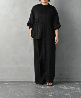 集英社HAPPY PLUS STORESTYLE DELI（スタイルデリ）/【BLK001】アシンメトリー切り替えシャツワンピース
