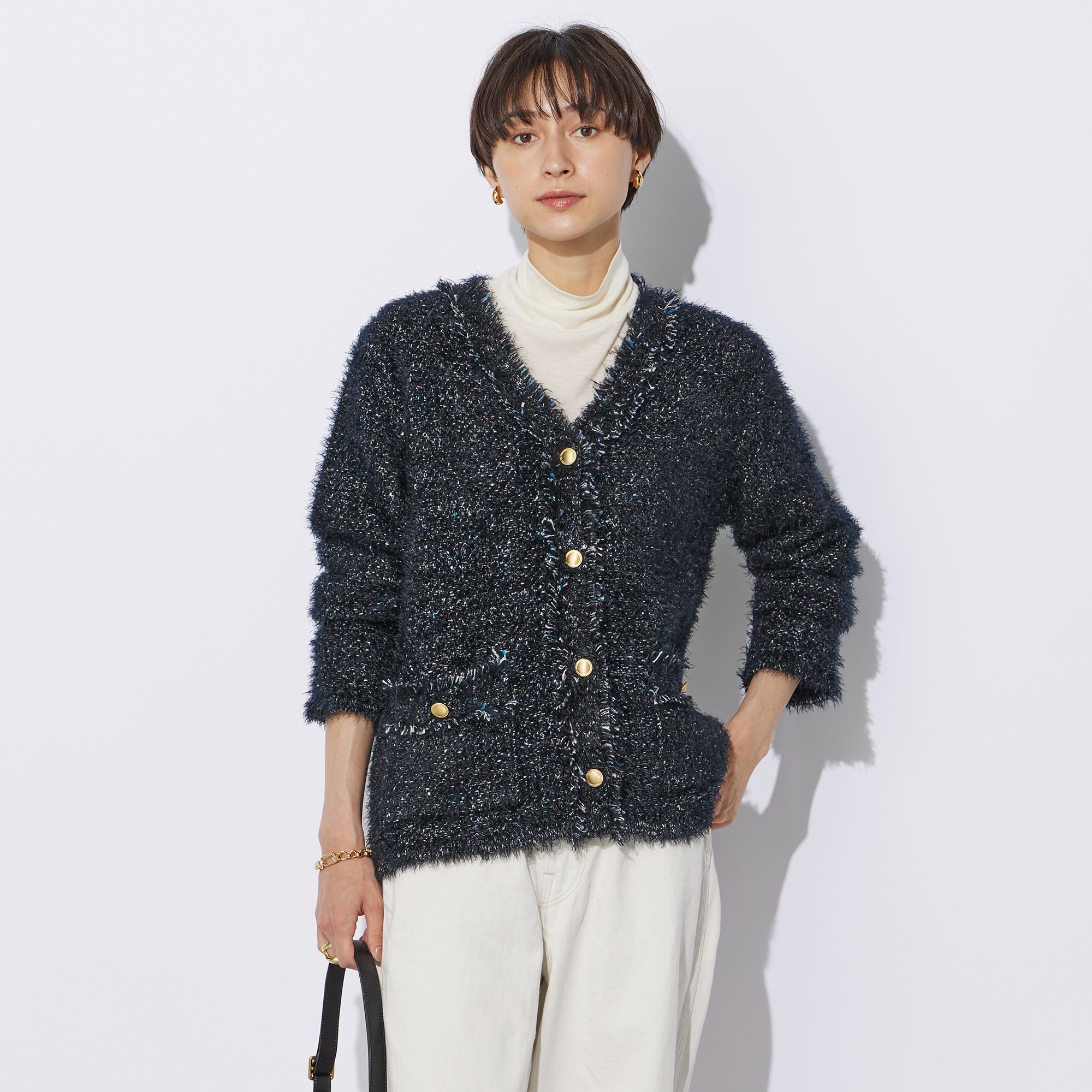 suadeo(スアデオ)/NEWツイードニットジャケット