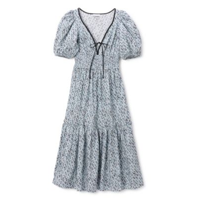 GANNI(ガニー)のPrinted Cotton Long Smock Dress通販