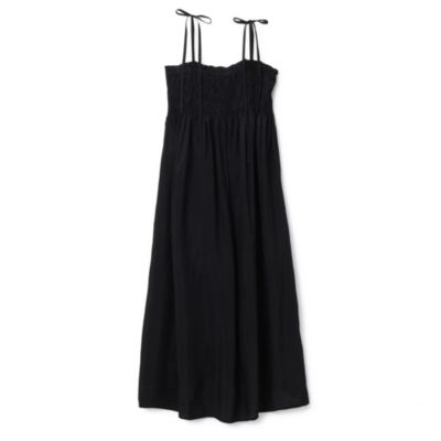 GANNI(ガニー)のViscose Habotai Midi Smock Strap Dress通販