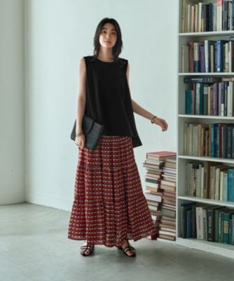 集英社HAPPY PLUS STORESTYLE DELI（スタイルデリ）/ひし形カラープリントティアードスカート