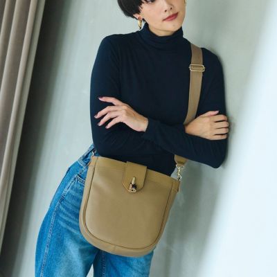 集英社HAPPY PLUS STORETOPKAPI（トプカピ）/【Breath TOPKAPI】RIPPLE LOCK  リプルロック レザーコンビ ショルダー バッグ
