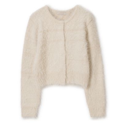 AMOMENTO SHAGGY KNIT CARDIGAN