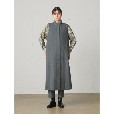 新品DAMA 曲がり Premium ベージュ スタンドカラーロングコート ダウン 