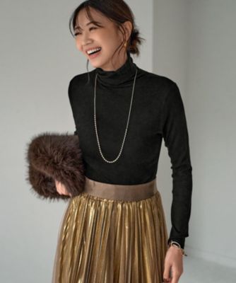 集英社HAPPY PLUS STORESTYLE DELI（スタイルデリ）/とろみ薄リブタートルネックトップス