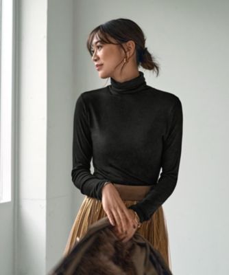 集英社HAPPY PLUS STORESTYLE DELI（スタイルデリ）/とろみ薄リブルーズタートルトップス