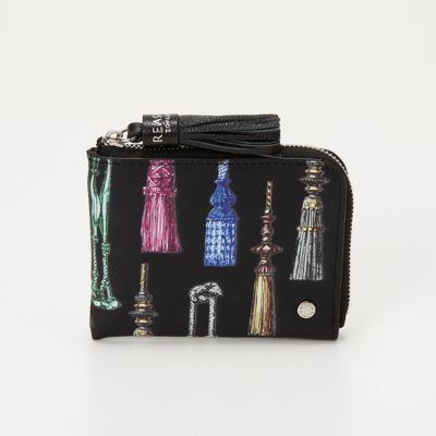 集英社HAPPY PLUS STORETOPKAPI（トプカピ）/【TREASURE TOPKAPI】シュリンクレザー タッセル プリント ラウンド 二つ折り財布