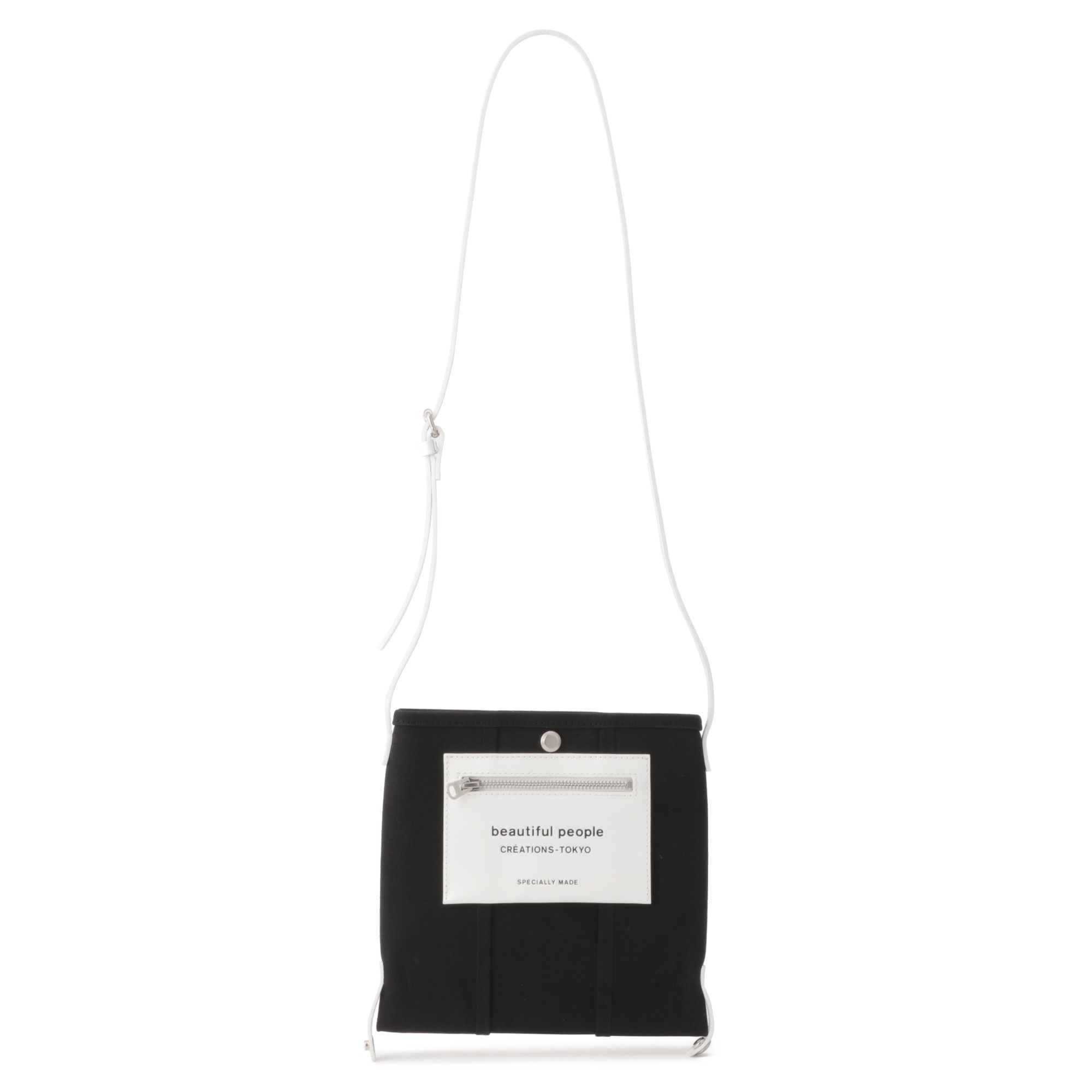 beautiful people(ビューティフルピープル)/lining logo pocket mini shoulder bag