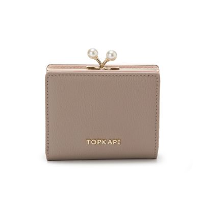 TOPKAPI(トプカピ)の【TOPKAPI】シュリンクレザー パール がま口 二