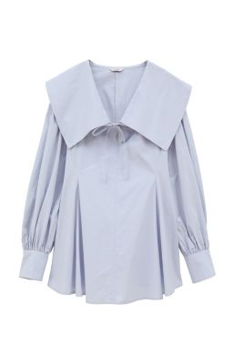 CLANEBIG COLLAR DRAWSTRING BLOUSE