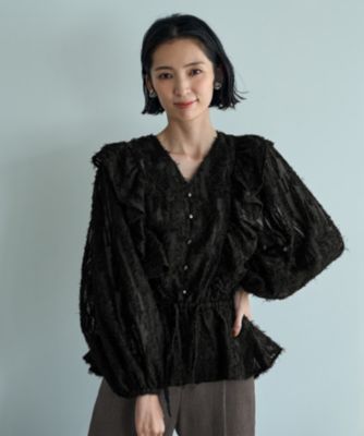 集英社HAPPY PLUS STORESTYLE DELI（スタイルデリ）/【LUXE】柄状フリンジシアーブラウス