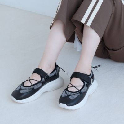 エンチャンテッド enchanted 晴雨兼用ウエッジヒールメタル