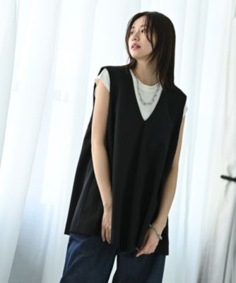 集英社HAPPY PLUS STORESTYLE DELI（スタイルデリ）/【BLK001】バック背面タックベスト