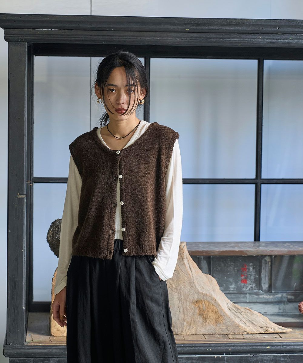 marjour(マージュール)/ALPACA BLEND KNIT VEST