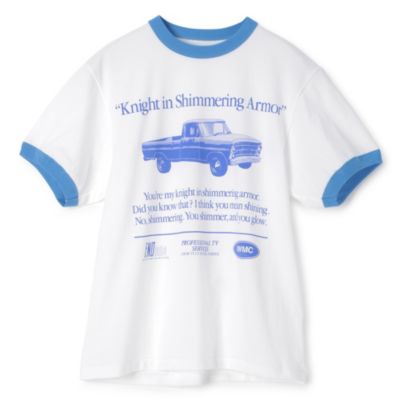 集英社HAPPY PLUS STOREJANE SMITH（ジェーンスミス）/KNIGHT IN SHIMMERING ARMOR RINGER T－SHIRT