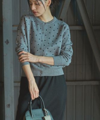 集英社HAPPY PLUS STOREmarjour（マージュール）/JACQUARD DOT KNIT CARDIGAN