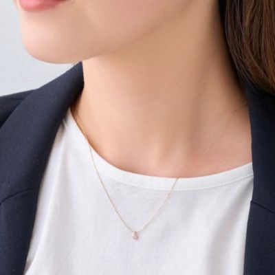 集英社HAPPY PLUS STOREPhoebe（フィービィー）/【金属アレルギー対応】シャイニーフチミルネックレス　シャンパンゴールド
